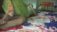 Tamil Townsperson Aunty In Green Nighty With Her Skinny Indian Costs Homemade Late Night Sex Video Running Hindi