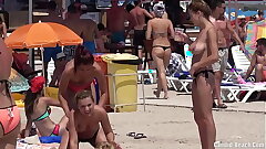 Chubby Tits Topless Horny teens Beach Voyeur Bikini HD Video Spycam